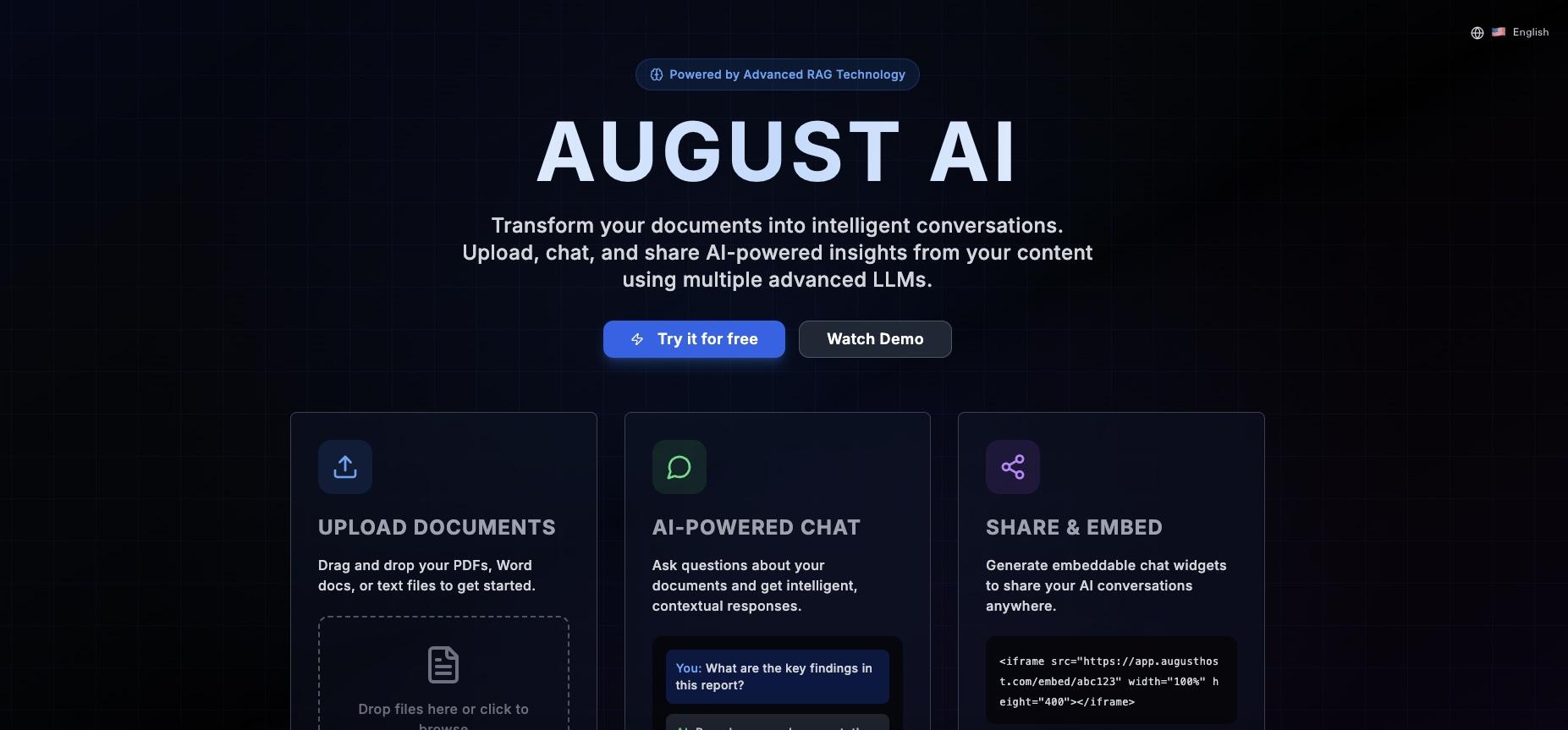 August AI - RAG for Burmese text