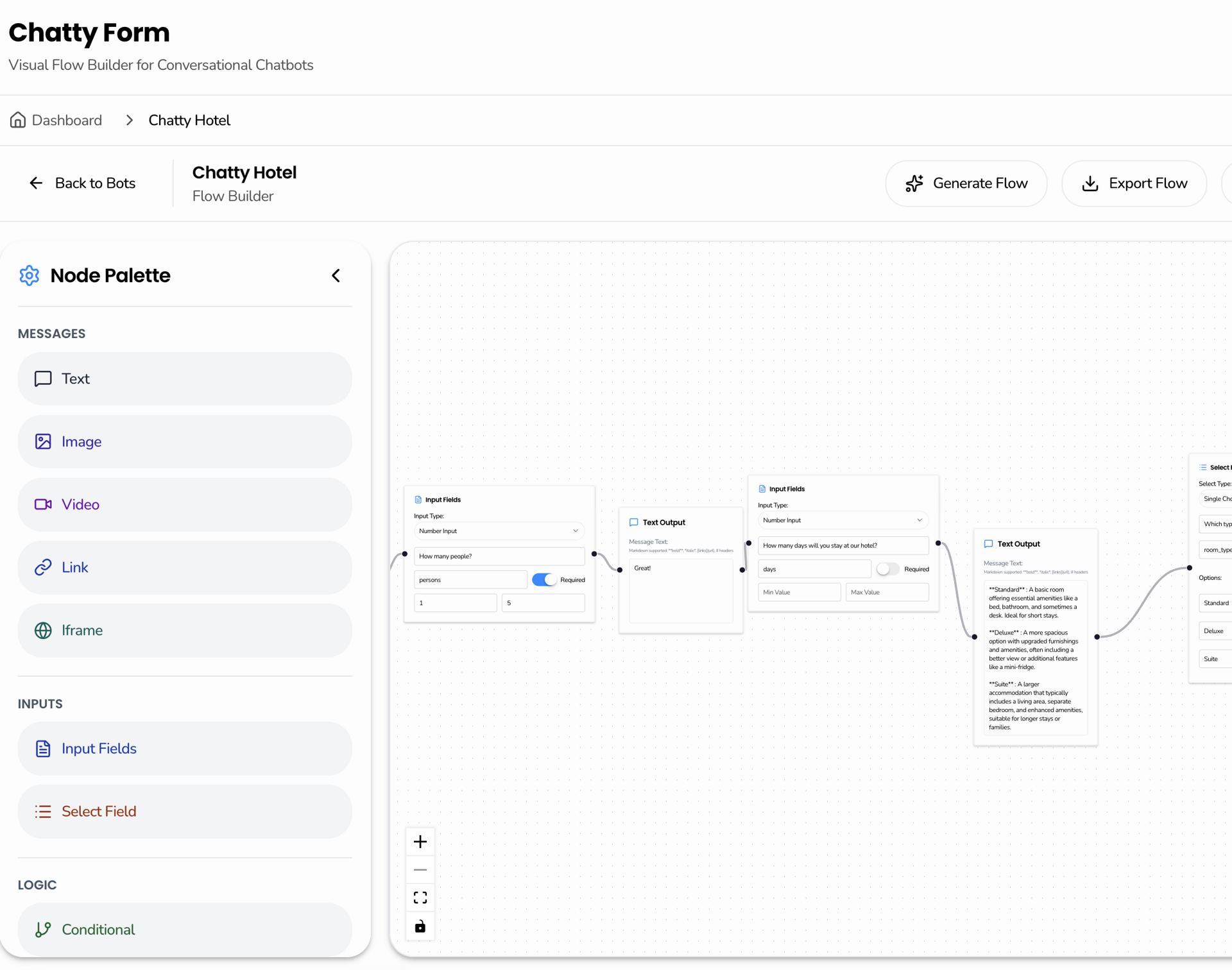 Chatty Form, Form to Conversational Chat Bot